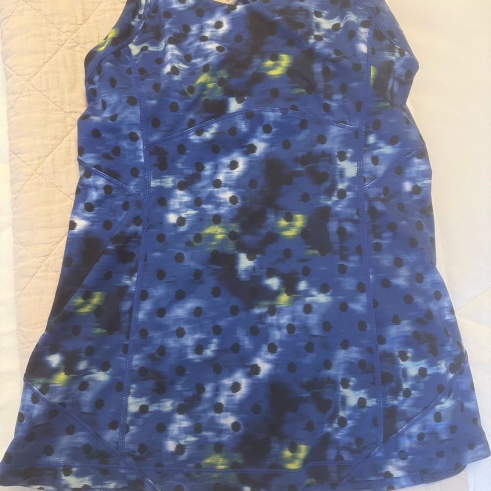 lululemon athletica Blue and Black Tank Top